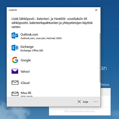 Windows Mail Sähköposti